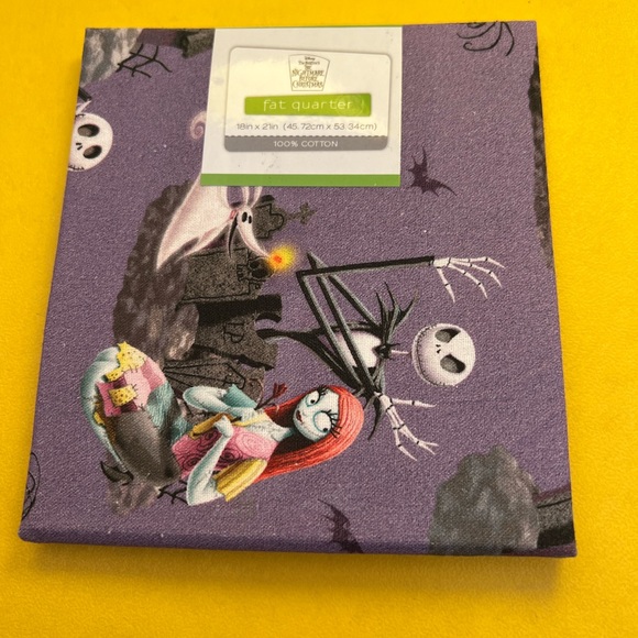 FAT QUARTER jack Skellington Halloween nightmare before Christmas fabric new - Picture 2 of 4